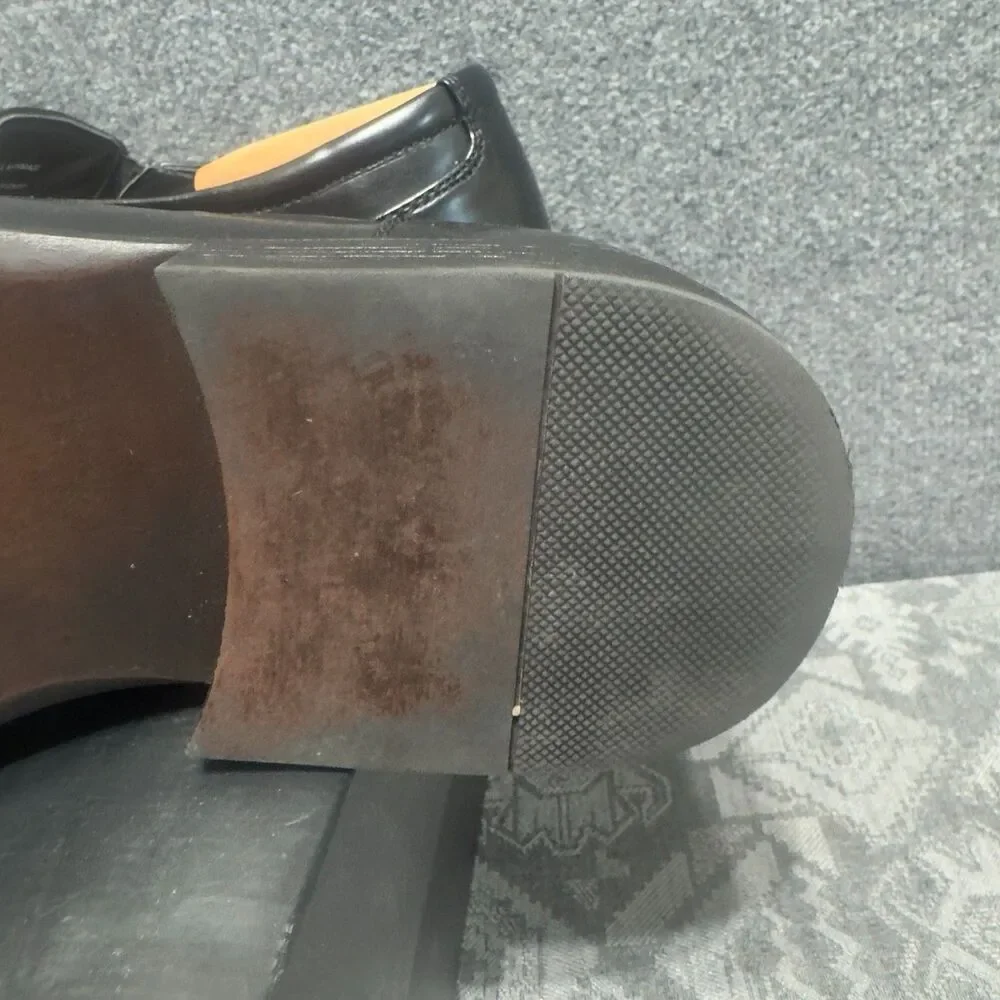 Alfani Ace Mens 13M Black Square Toe Loafers EUC Box Cedar Shoe Trees